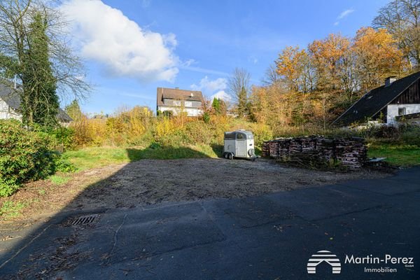 Blick aufs Baugrundstück
