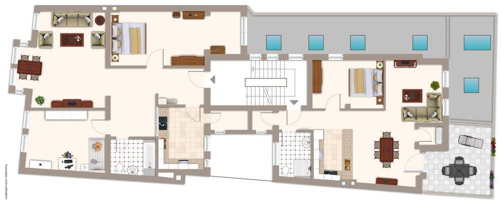 Grundriss Wohnungen 1OG