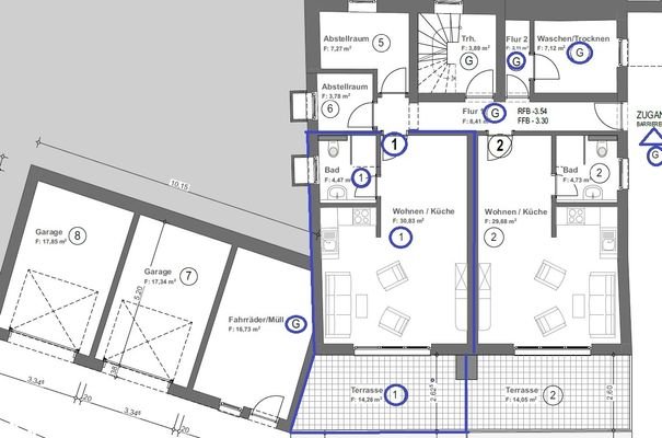 Grundriss Whg 1 Gesamte Etage