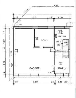 Grundriss Garage und EG