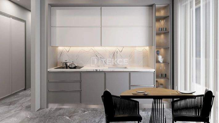 Apartments in a Complex with Pool Near the Beaches in İzmir