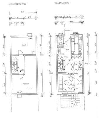 Grundriss Keller und EG