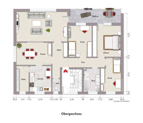 Grundriss Obergeschoss