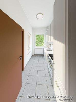 OG Wohnung Küche - digital eingerichtet