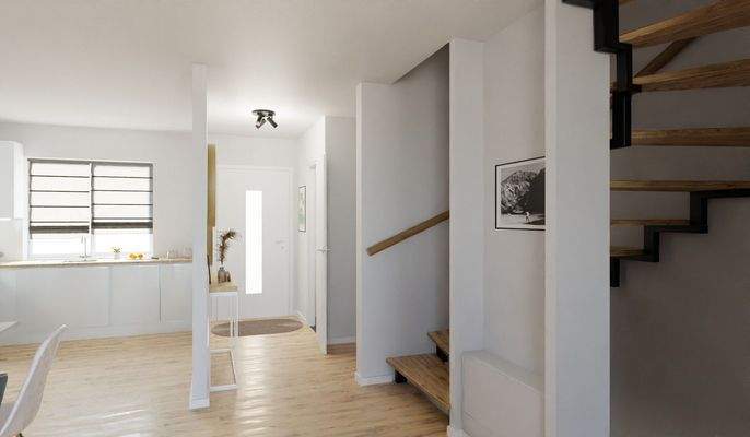 Eingangsbereich mit viel Platz für die Garderobe