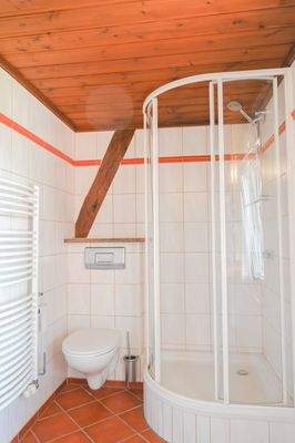 kleines Bad mit Dusche - im OG in der WE rechts