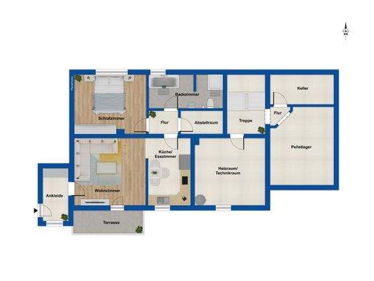 Grundriss Erdgeschoss - WE 1