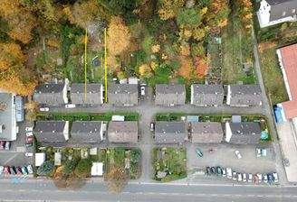 Drohnenfoto mit Markierung