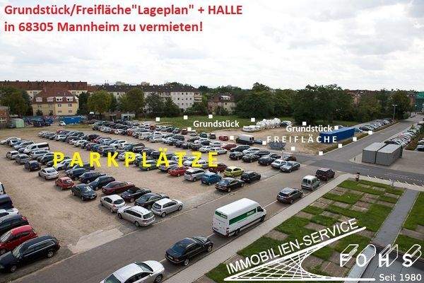 Grundstück/Freifläche + Halle in Mannh.