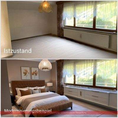 Zimmer im DG mit KI überarbeitet