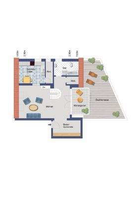 Grundriss Dachgeschoss 1 - nicht maßstabsgetreu