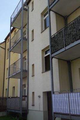 Balkonansicht Hinterhof