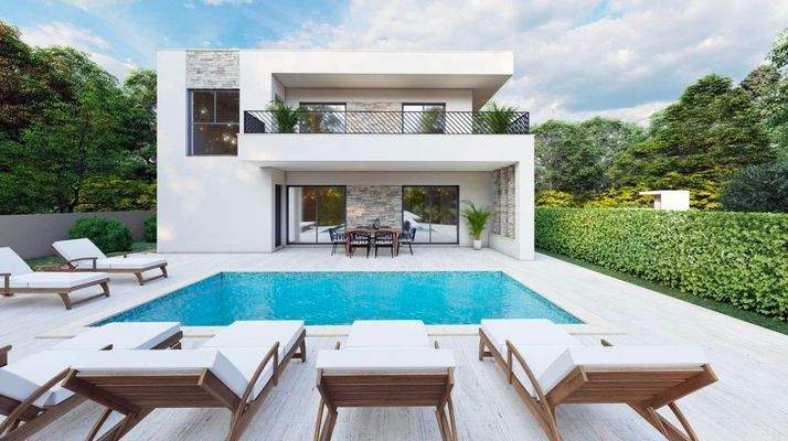 Beispiel eines modernen Einfamilienhauses