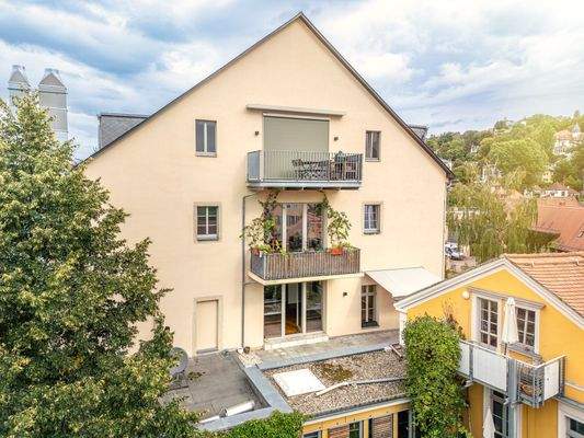 Ansicht Ost mit Terrasse 