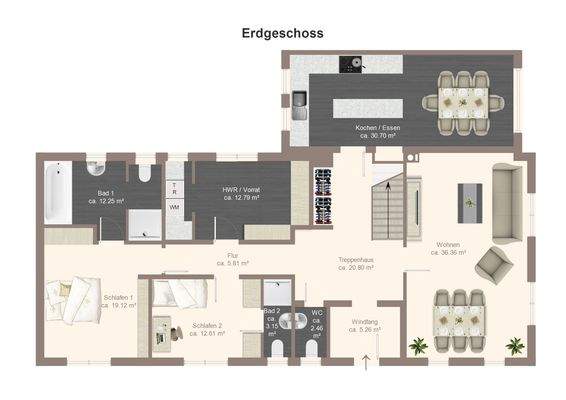 Wohnhaus links teilfertiggestellt