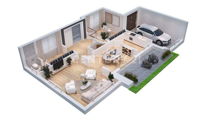 3D Visualisierung Erdgeschoss