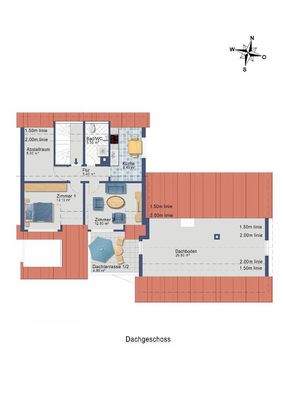Grundrissplan DG-technisch bearbeitet