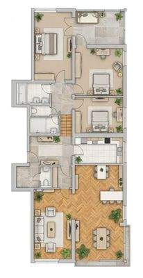 Grundriss Skizze Einrichtungsvorschlag