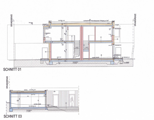 Schnitt 01 u. Schnitt 03