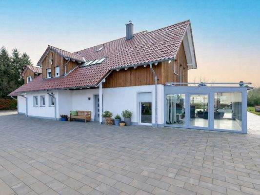 Hausansicht Eingang visualisiert