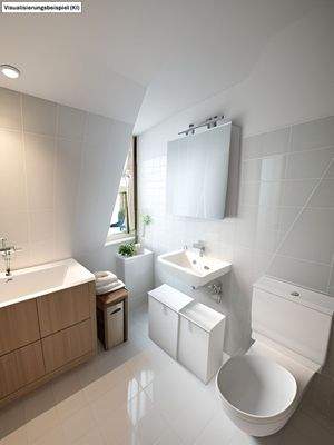 Das Badezimmer mit Tageslicht