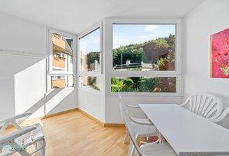 LOGGIA AUSSICHT INS GRÜNE