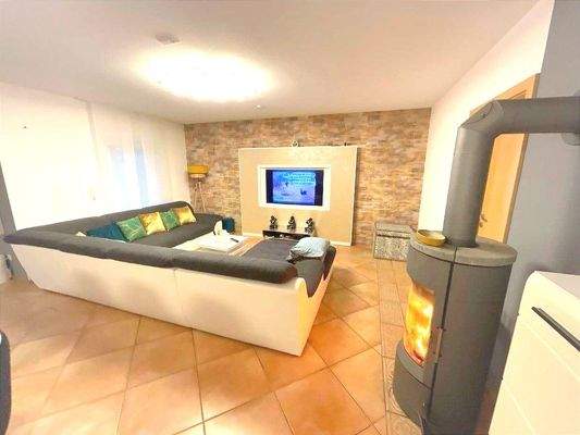 Wohnzimmer mit Kaminofen