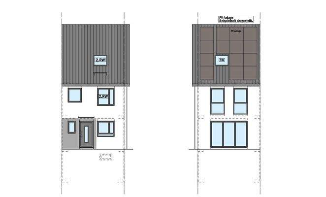 Ansicht Traufe, S-Plieningen