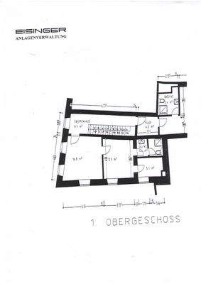 Grundriss Poststr.22-Einheit. I.OG rechts