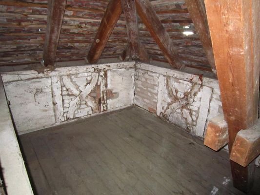 Fachwerk im Dachgeschoss