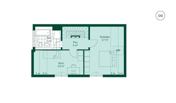 Doppelhaus Grundriss OG