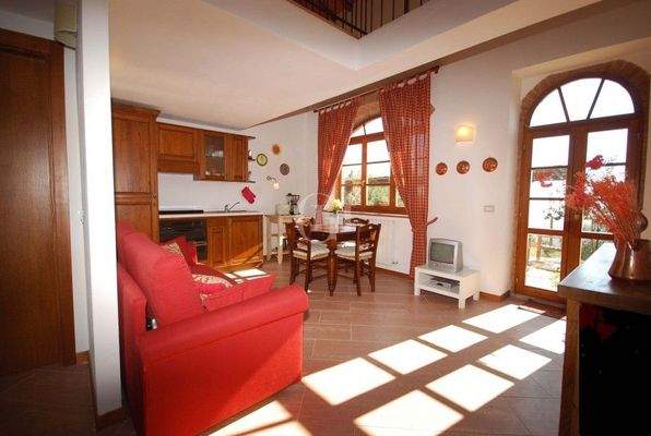 Wohnzimmer mit Kochnische