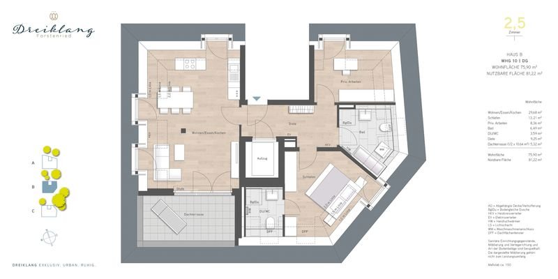 DREIKLANG – Grundriss Wohnung 10