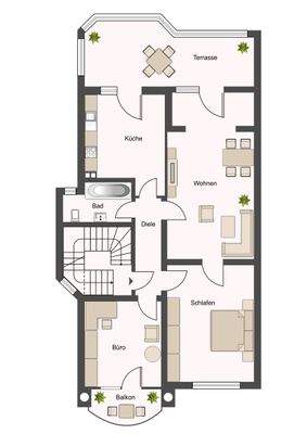 Grundriss Wohnung 2 / 1.Obergeschoss