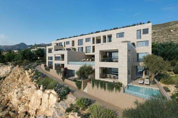 Kreta, Kissamos: Elegante Wohnung am Meer mit unverbautem Blick auf die Ägäis zu verkaufen