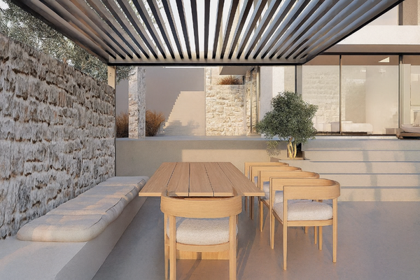 Kreta, Almyrida: Neubau-Projekt! Moderne Villa mit Meer- und Bergblick zu verkaufen