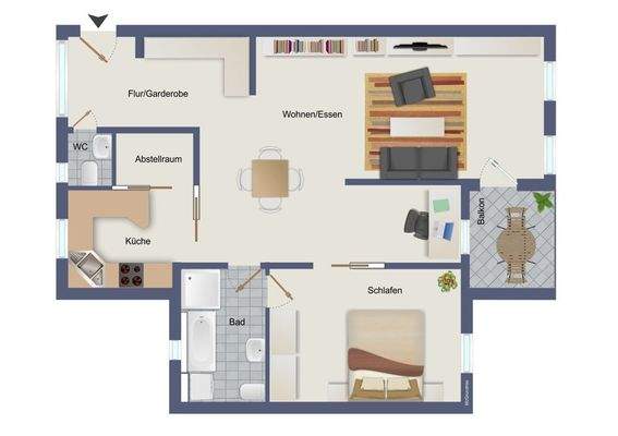 2. Obergeschoss (kein Maßstab)