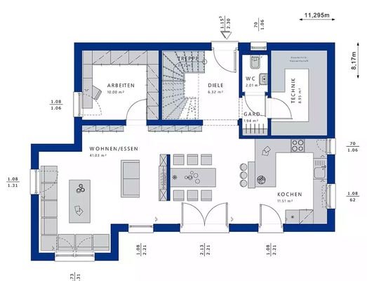 csm Bien-Zenker-Haeuser-Einfamilienhaus-Evolution-148-V3-Grundriss EG d1dd31f2bb