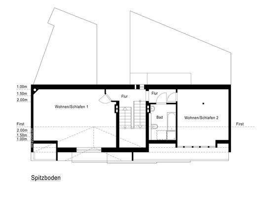 Grundriss Spitzboden