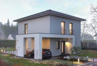 Hausansicht mit Anbauten