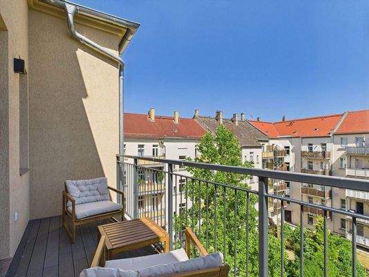 Aussicht Balkon Hof 4. OG