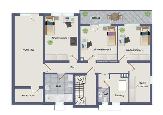 Kellergeschoss (kein Maßstab) 