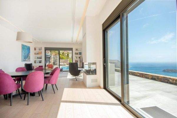 Kreta, Plaka Elounda: Wunderschöne Villa mit atemberaubendem Blick auf die Insel Spinalonga