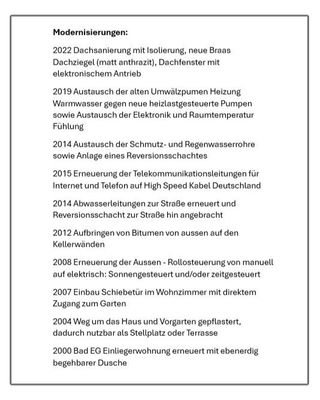Modernisierungsmaßnahmen
