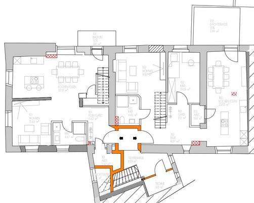 Grundriss Whg. 3 und 4 (Obergeschoss)
