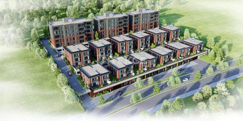 Apartments with Balconies in a Family Complex in Basaksehir