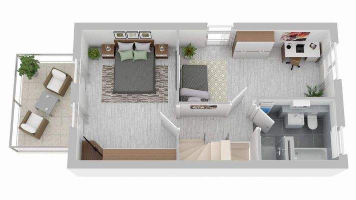 Obergeschoss - unverbindliche Illustration