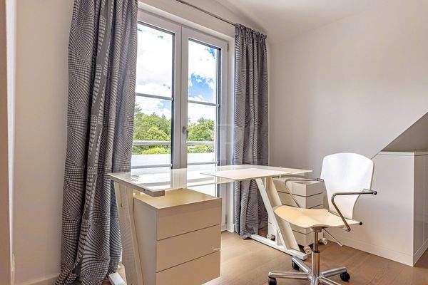 Arbeitsplatz im Studio Dachgeschoss