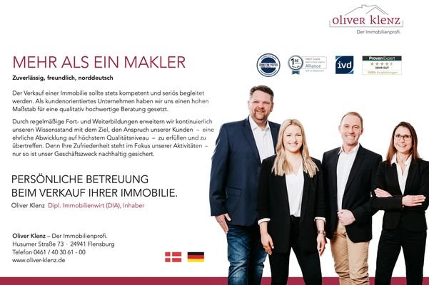 Das Team von Oliver Klenz - Der Immobilienprofi.