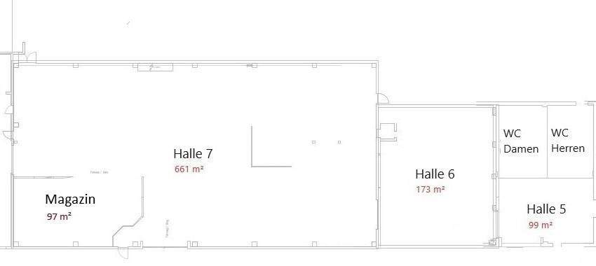 Grundriss Halle 6 und 7